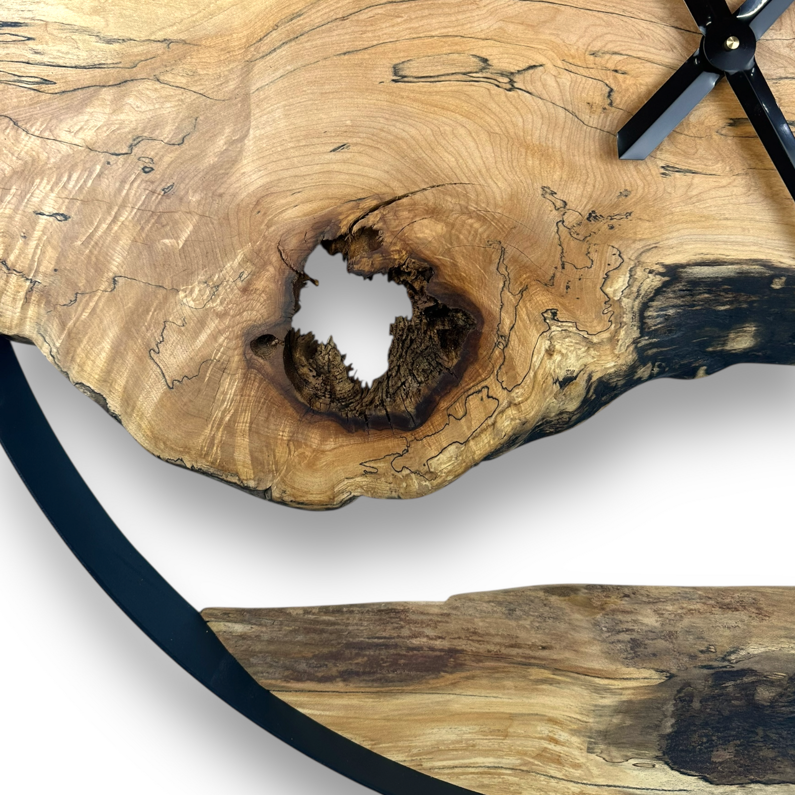 Spalted Maple Handmade Wall Clock – 32" Diameter No.3206