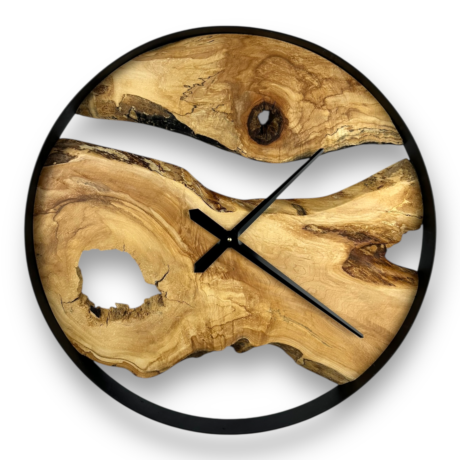 Hard Maple Handmade Wall Clock – 24" Diameter No.2407