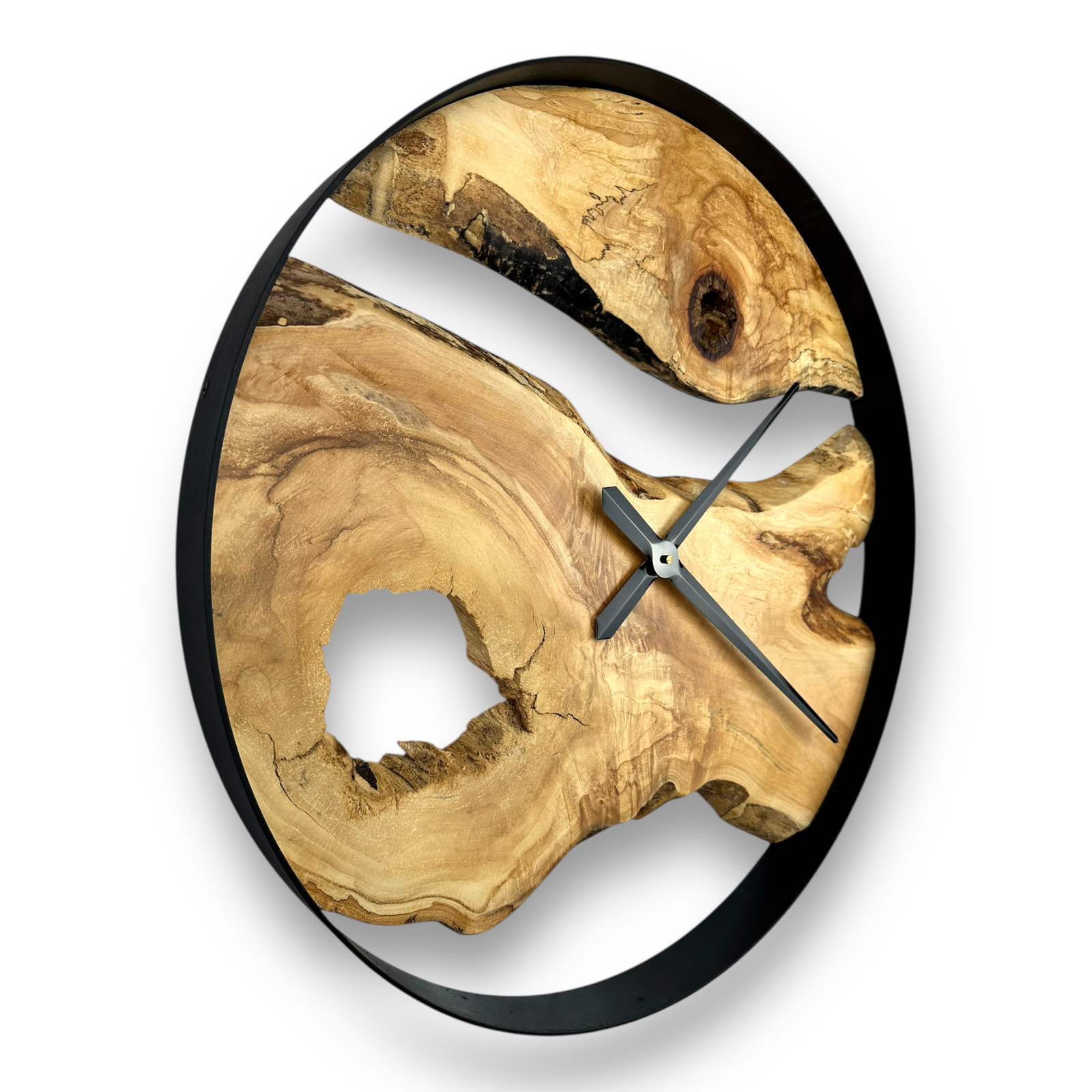 Hard Maple Handmade Wall Clock – 24" Diameter No.2407