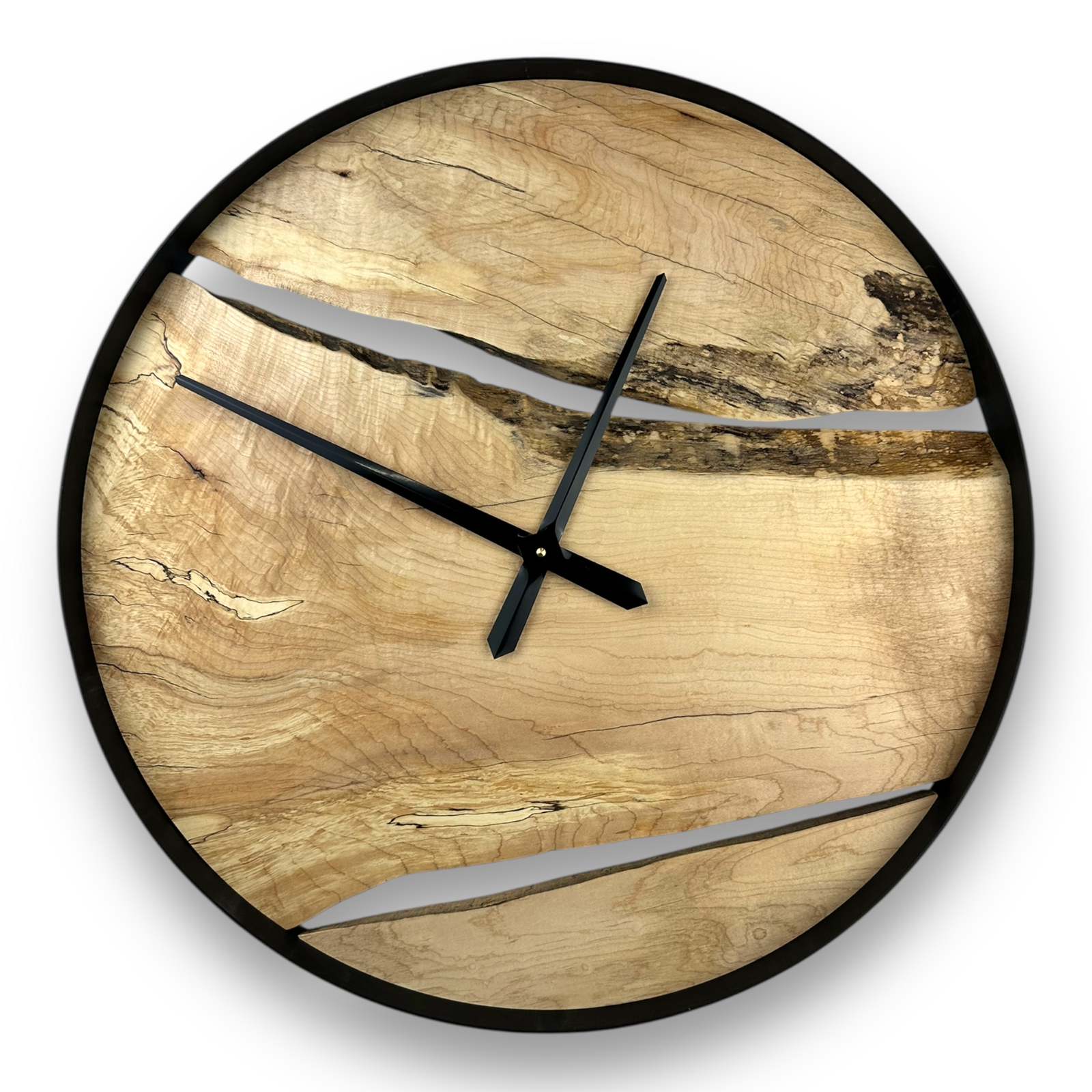 Hard Maple Handmade Wall Clock – 24" Diameter No.2410
