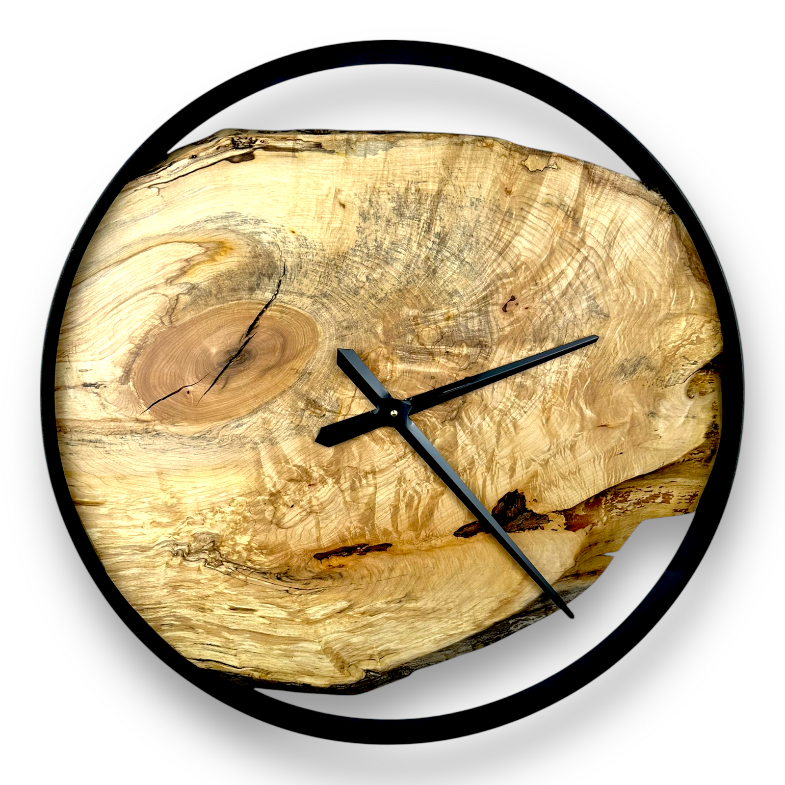 Hard Maple Wall Clock – 24" Diameter No.2406