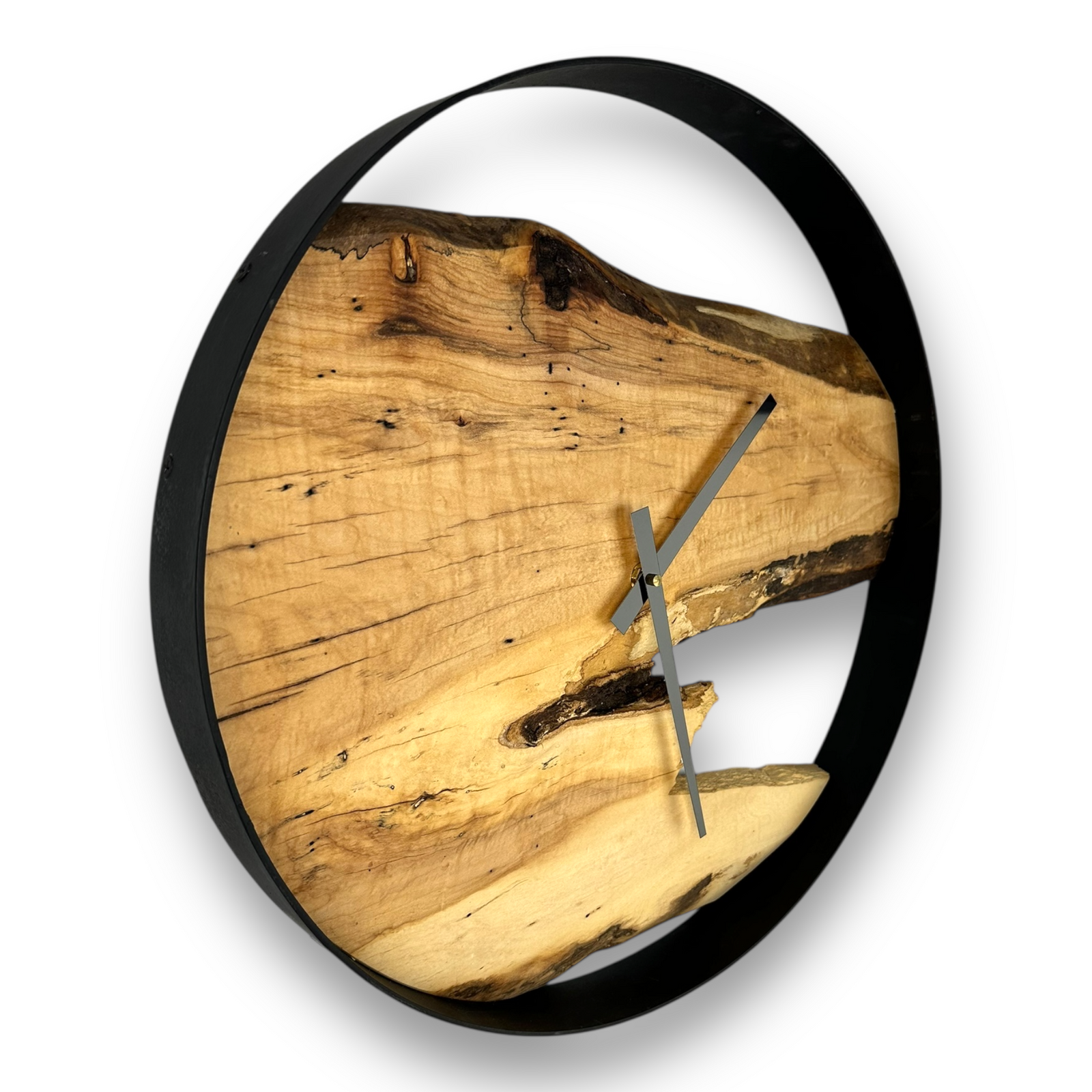 Spalted Maple Wall Clock – 18" Diameter No. 1810