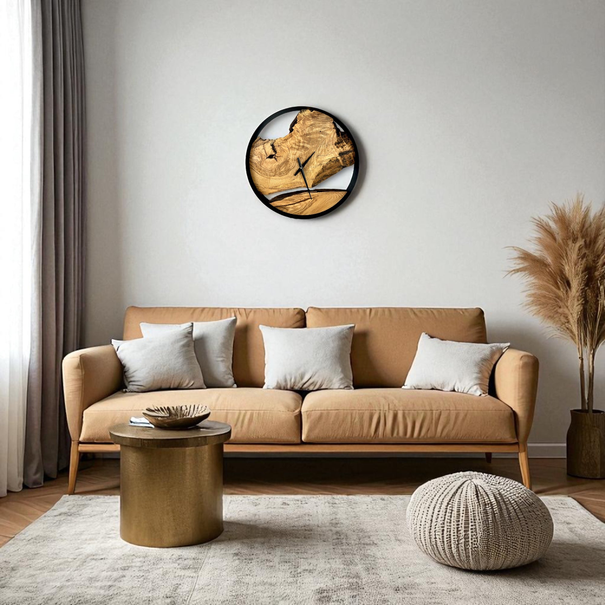 Ash Handmade Wooden Wall Clock – 18" Diameter No.1801