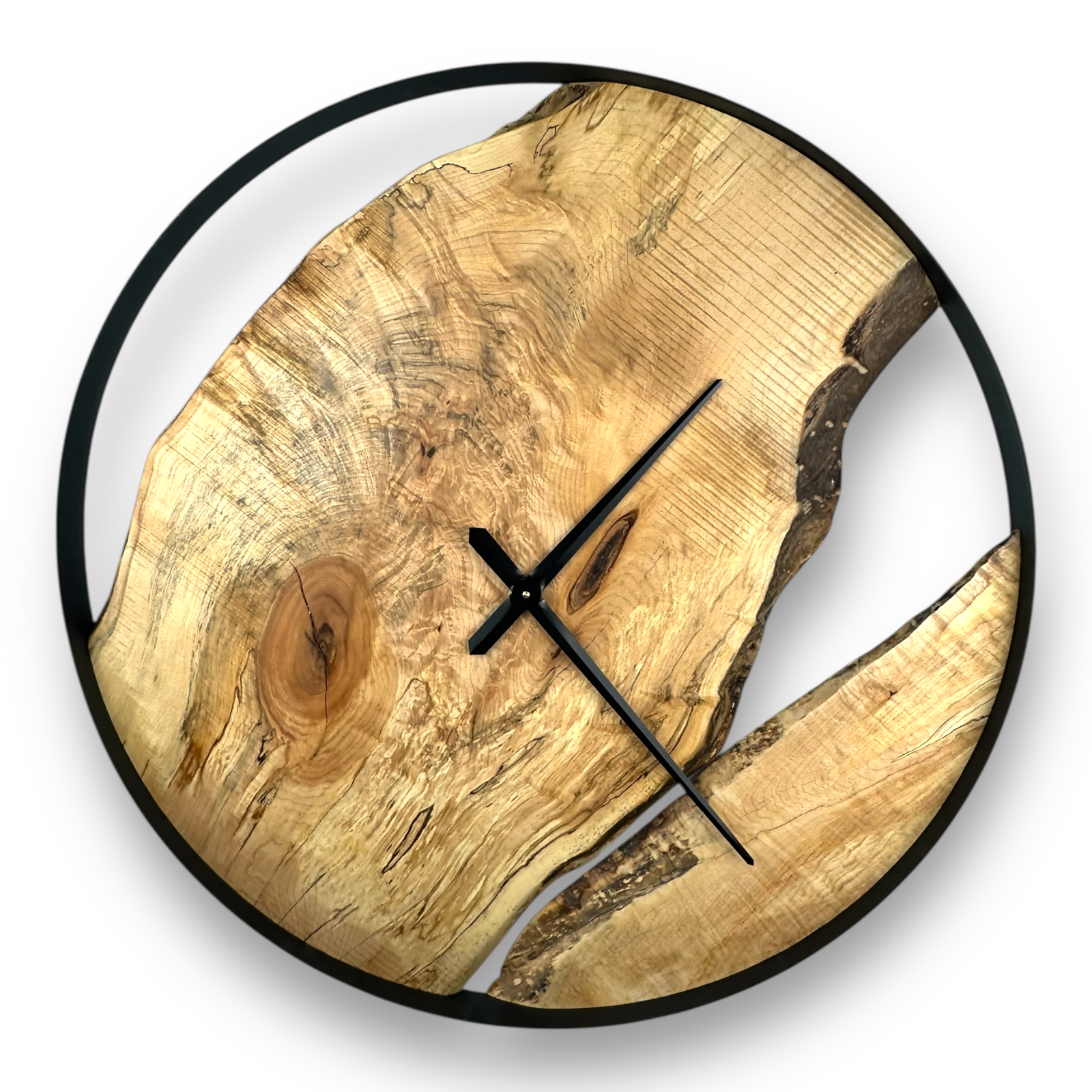 Hard Maple Handmade Wall Clock – 32" Diameter No.3204