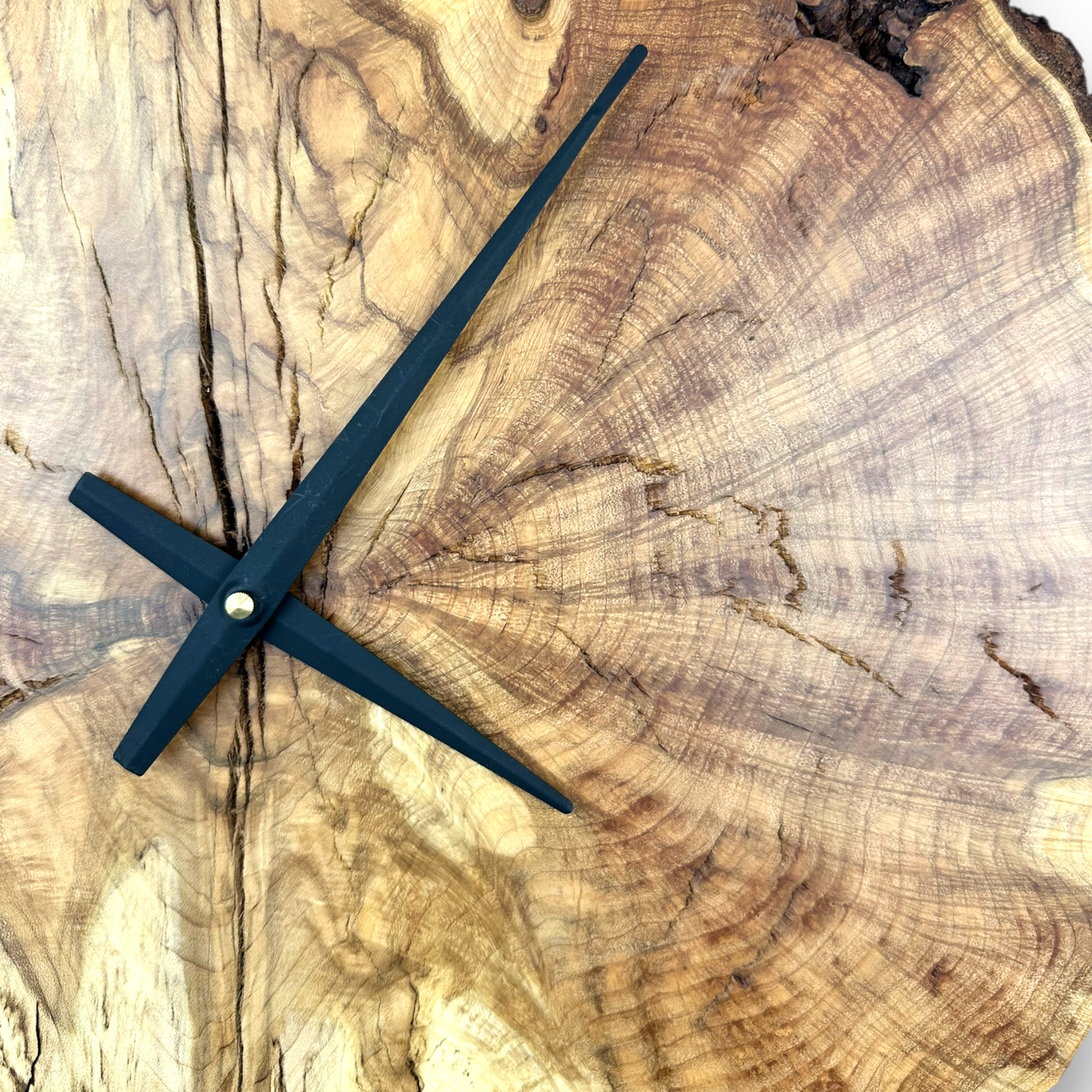 Hard Maple Burl Wall Clock – 18" Diameter - No. 1802