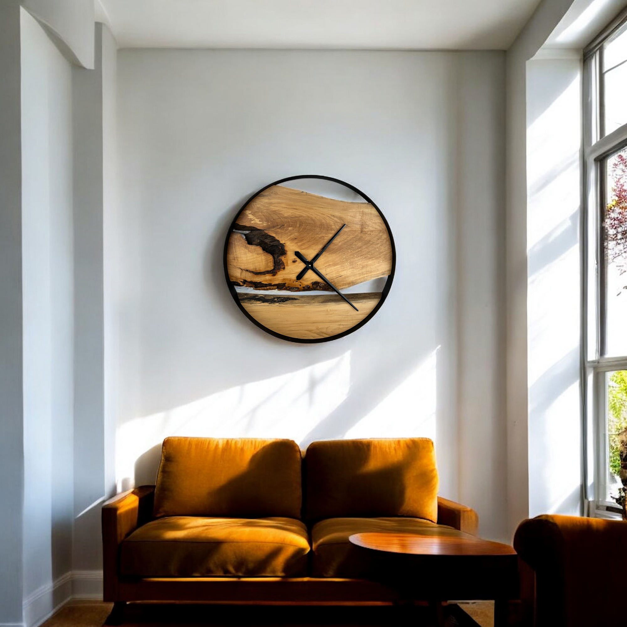 Hard Maple Handmade Wall Clock – 24" Diameter No.2408