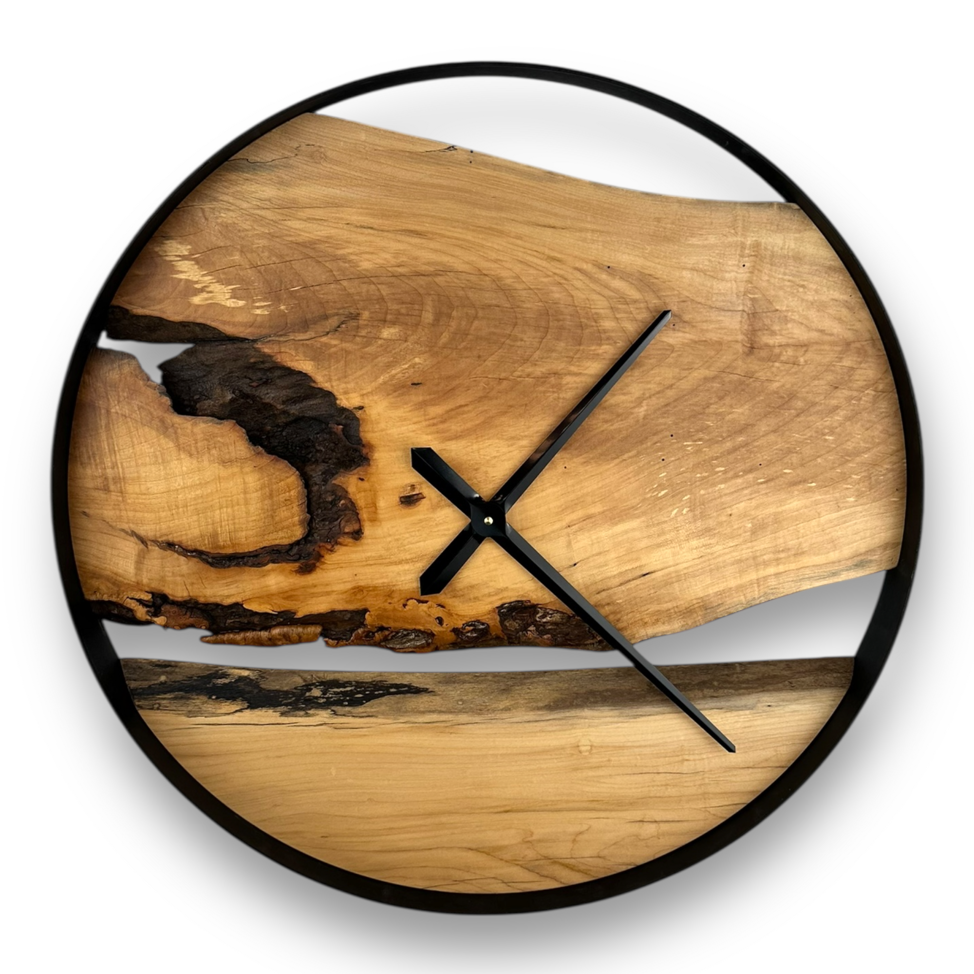 Hard Maple Handmade Wall Clock – 24" Diameter No.2408
