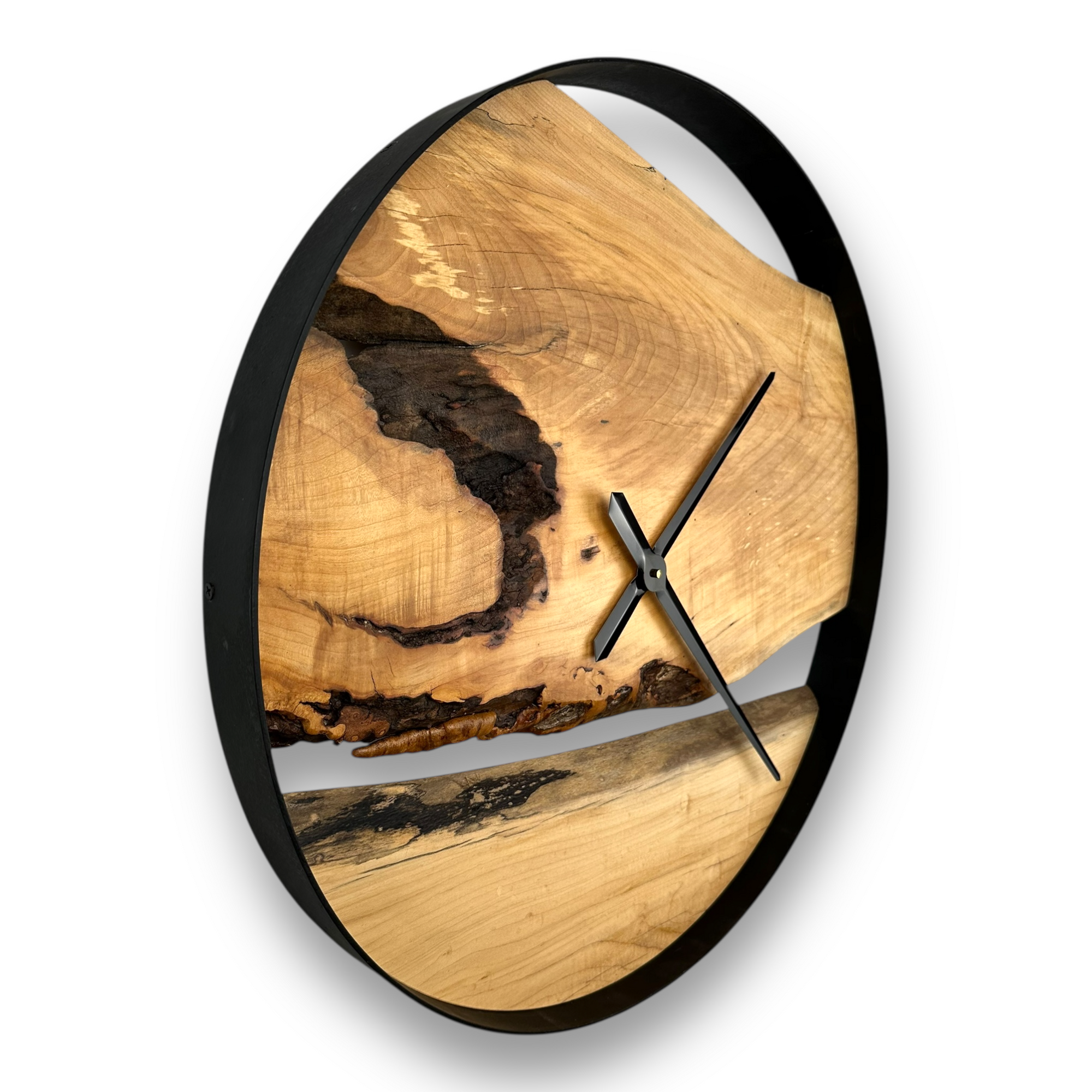 Hard Maple Handmade Wall Clock – 24" Diameter No.2408