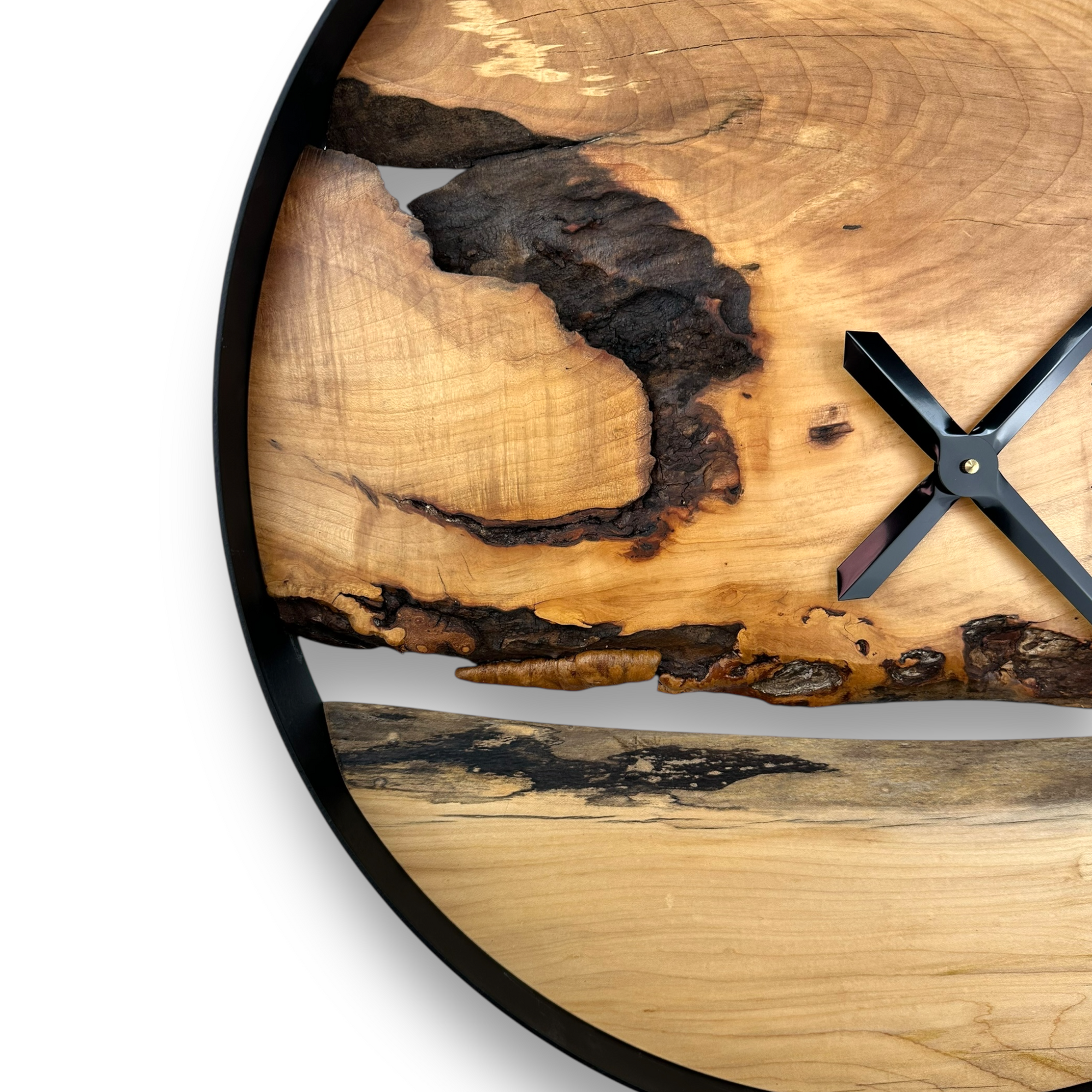 Hard Maple Handmade Wall Clock – 24" Diameter No.2408