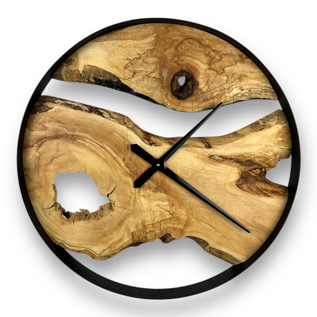 Hard Maple Handmade Wall Clock – 24&quot; Diameter No.2407