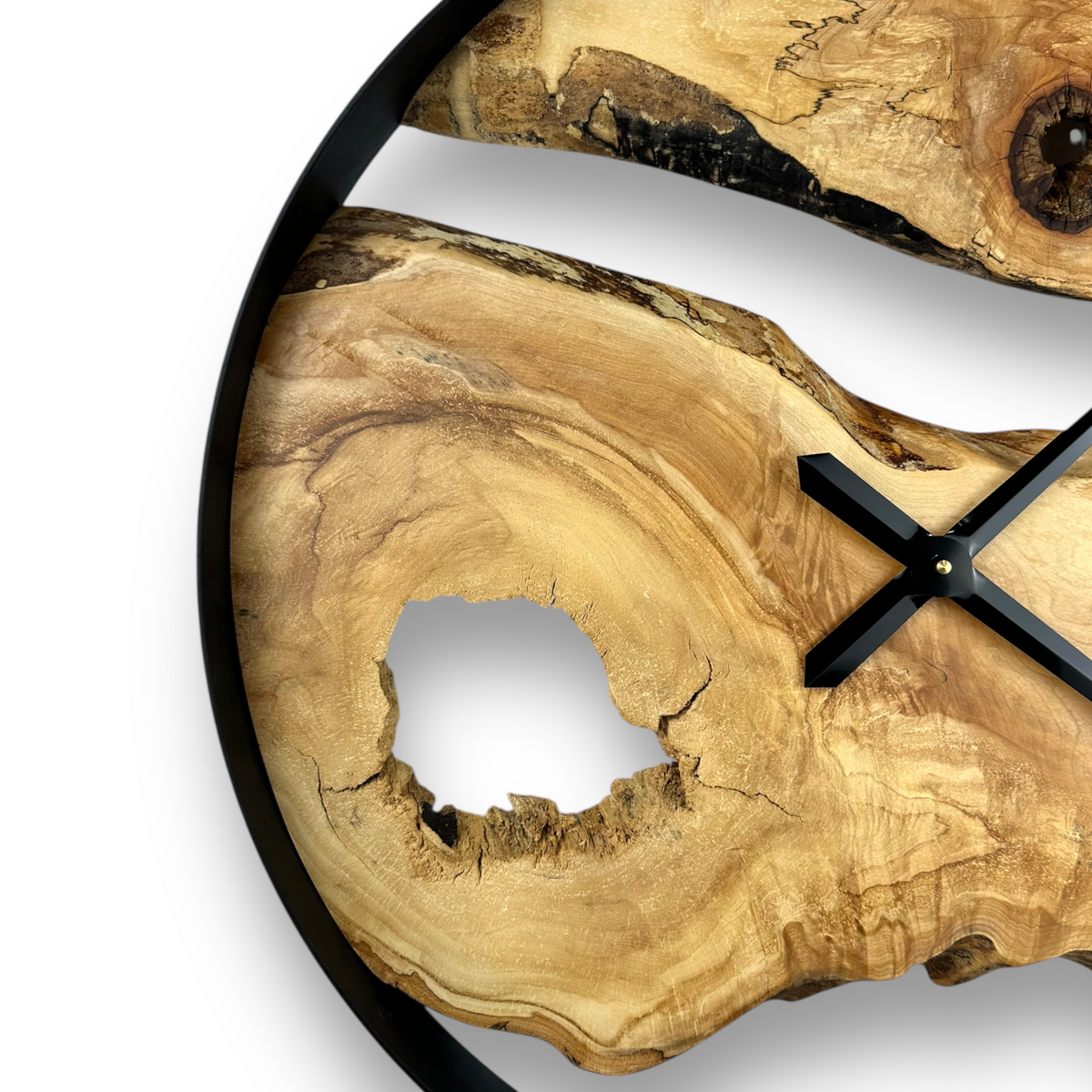 Hard Maple Handmade Wall Clock – 24" Diameter No.2407