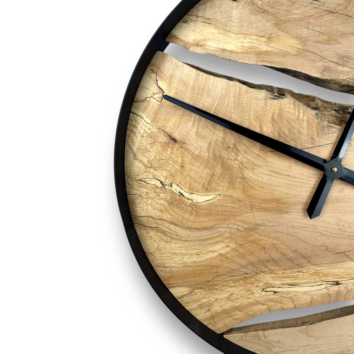 Hard Maple Handmade Wall Clock – 24" Diameter No.2410