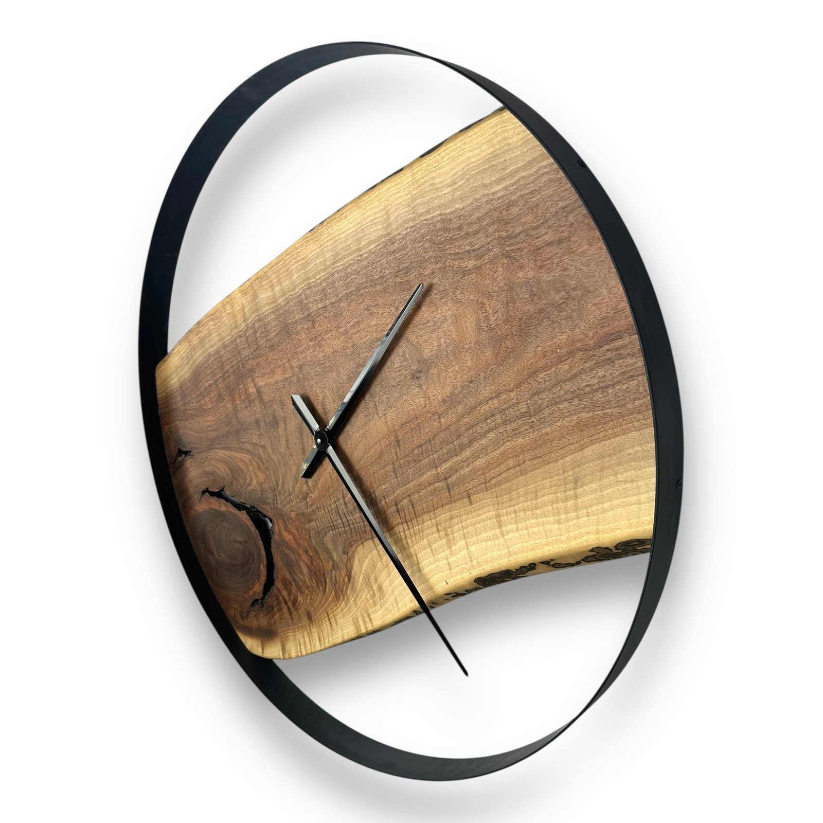 Black Walnut Handmade Wall Clock – 32" Diameter No.3201