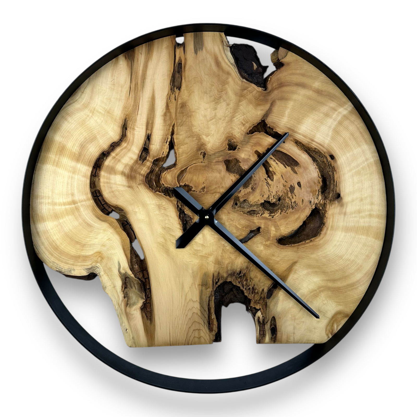 Pine Burl Wall Clock - 24" Diameter  No.2403