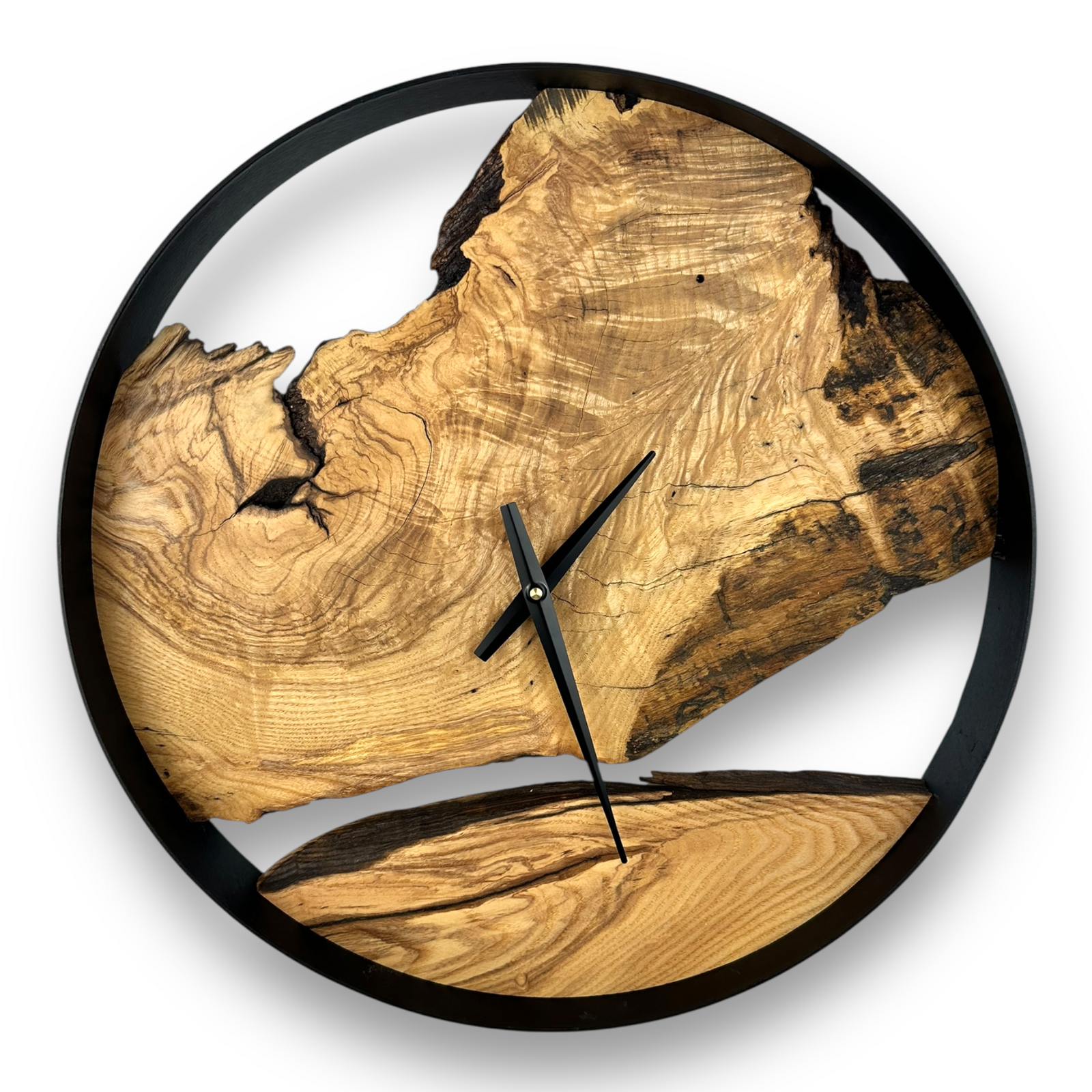 Ash Handmade Wooden Wall Clock – 18" Diameter No.1801