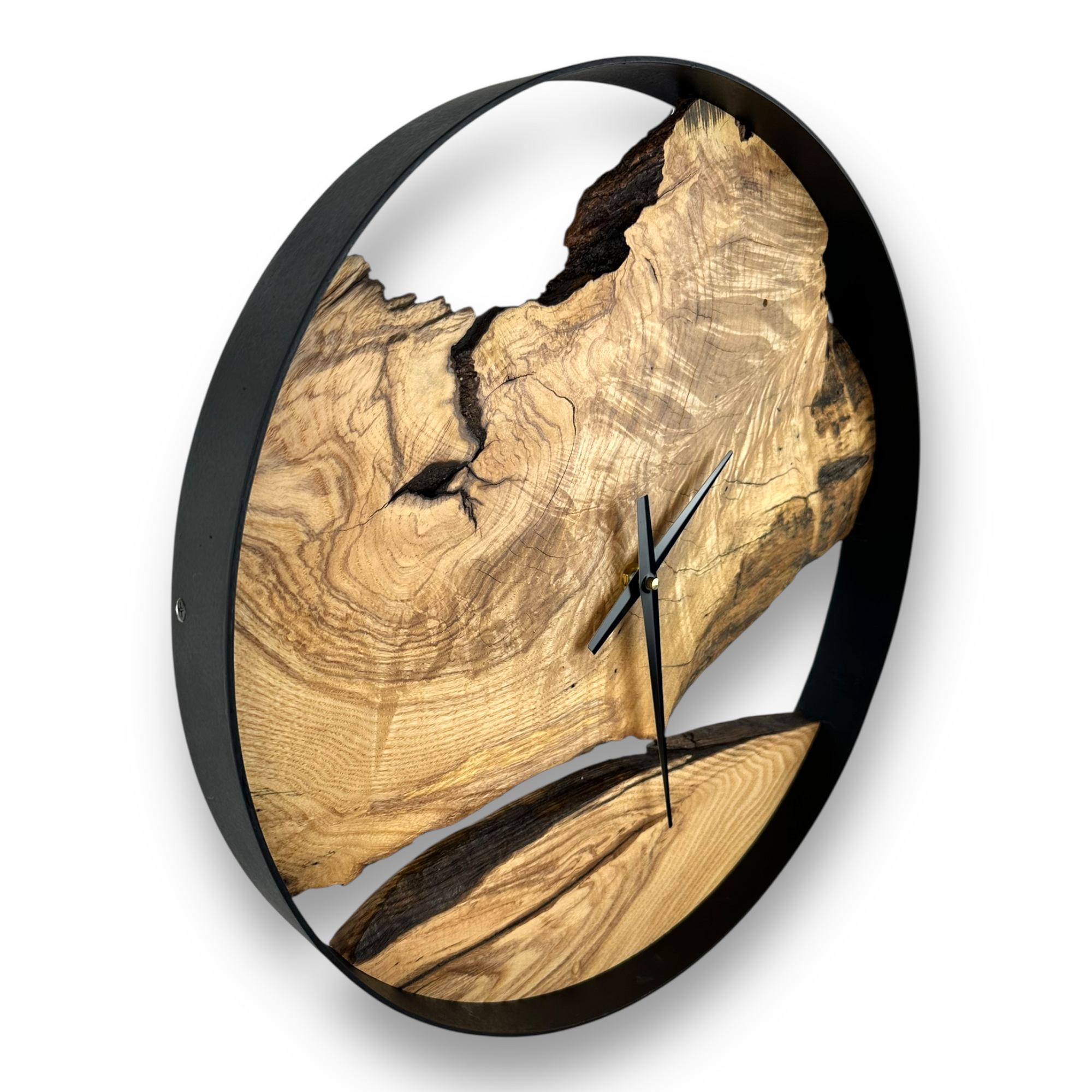 Ash Handmade Wooden Wall Clock – 18" Diameter No.1801