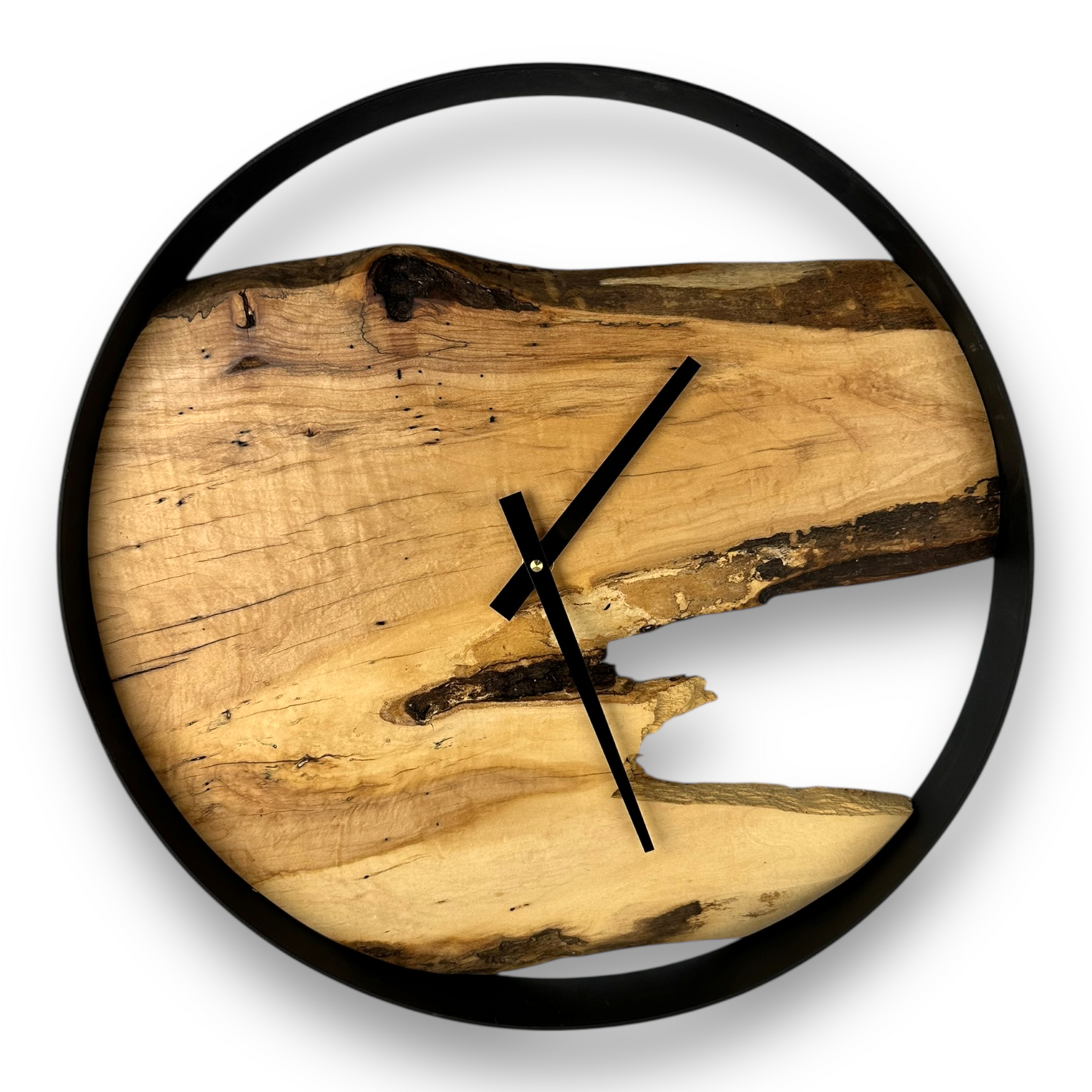 Spalted Maple Wall Clock – 18" Diameter No. 1810