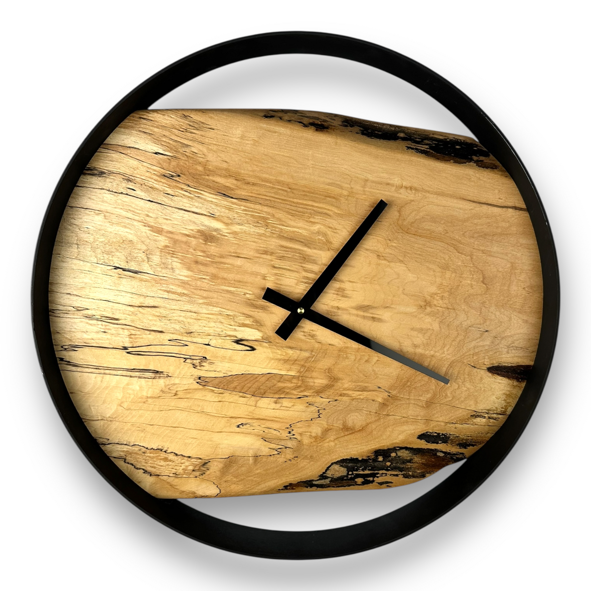 Spalted Maple Wall Clock – 18" Diameter No. 1813
