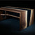 Black Walnut infinity table with black epoxy. hand made base, Lightwood Designs, custom woodworking, home décor, office décor, gift, wedding gift, anniversary gift, custom engraving, Elora, Ontario, Handmade, Local