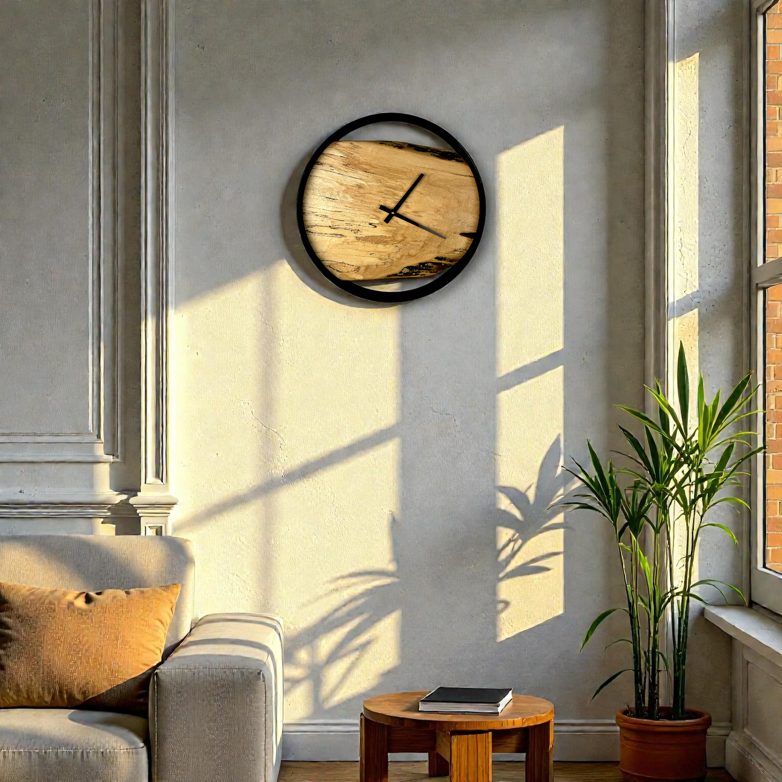 Spalted Maple Wall Clock – 18" Diameter No. 1813