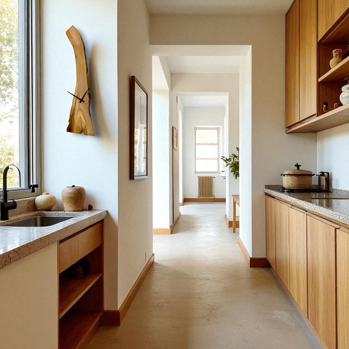 32" Tall - Spalted Maple Clock  - 32" Freeform  No.CL226