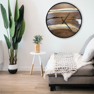32" Wooden Wall Clock handmade from Black Walnut - CL229