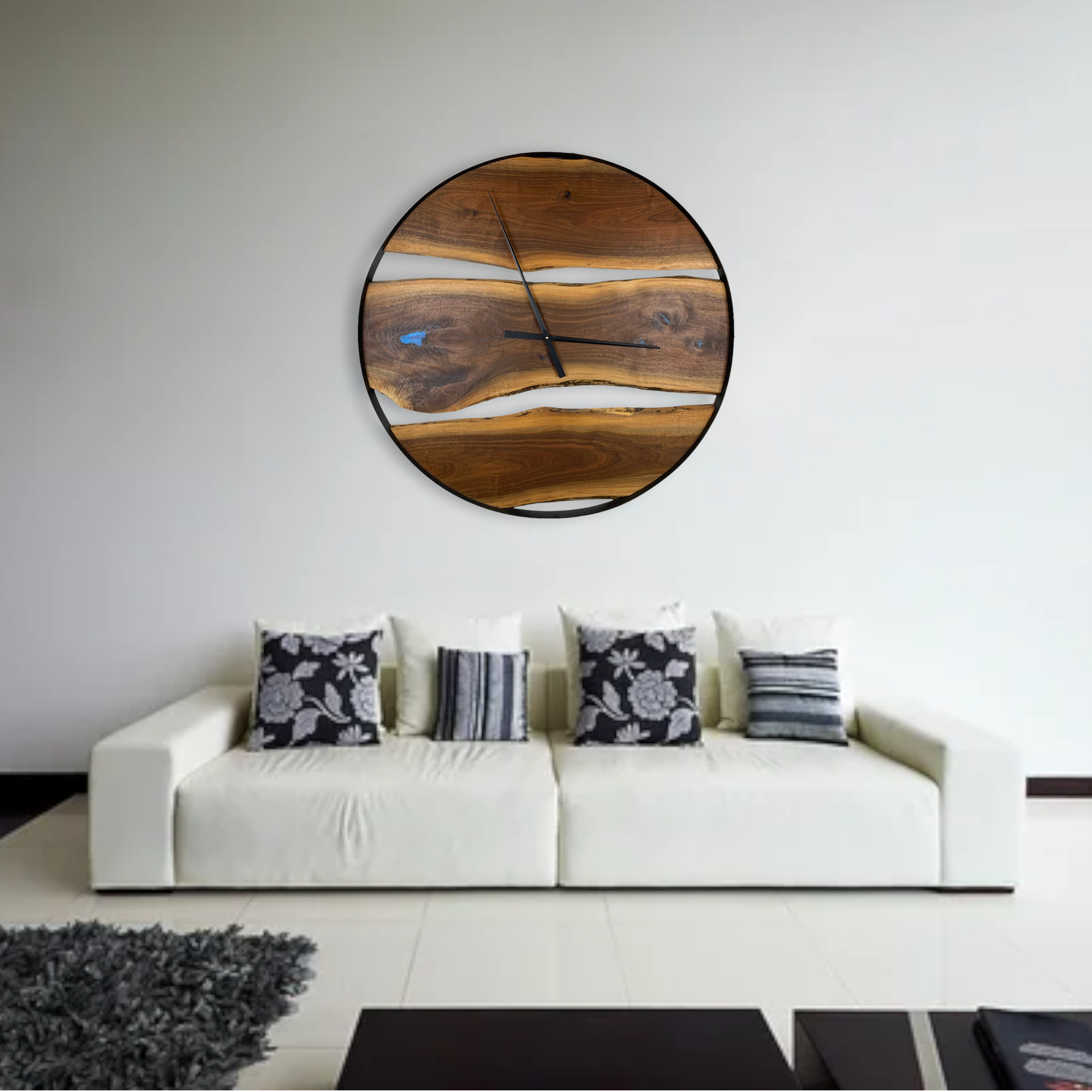 42" Wooden Wall Clock handmade from Black Walnut - CL240