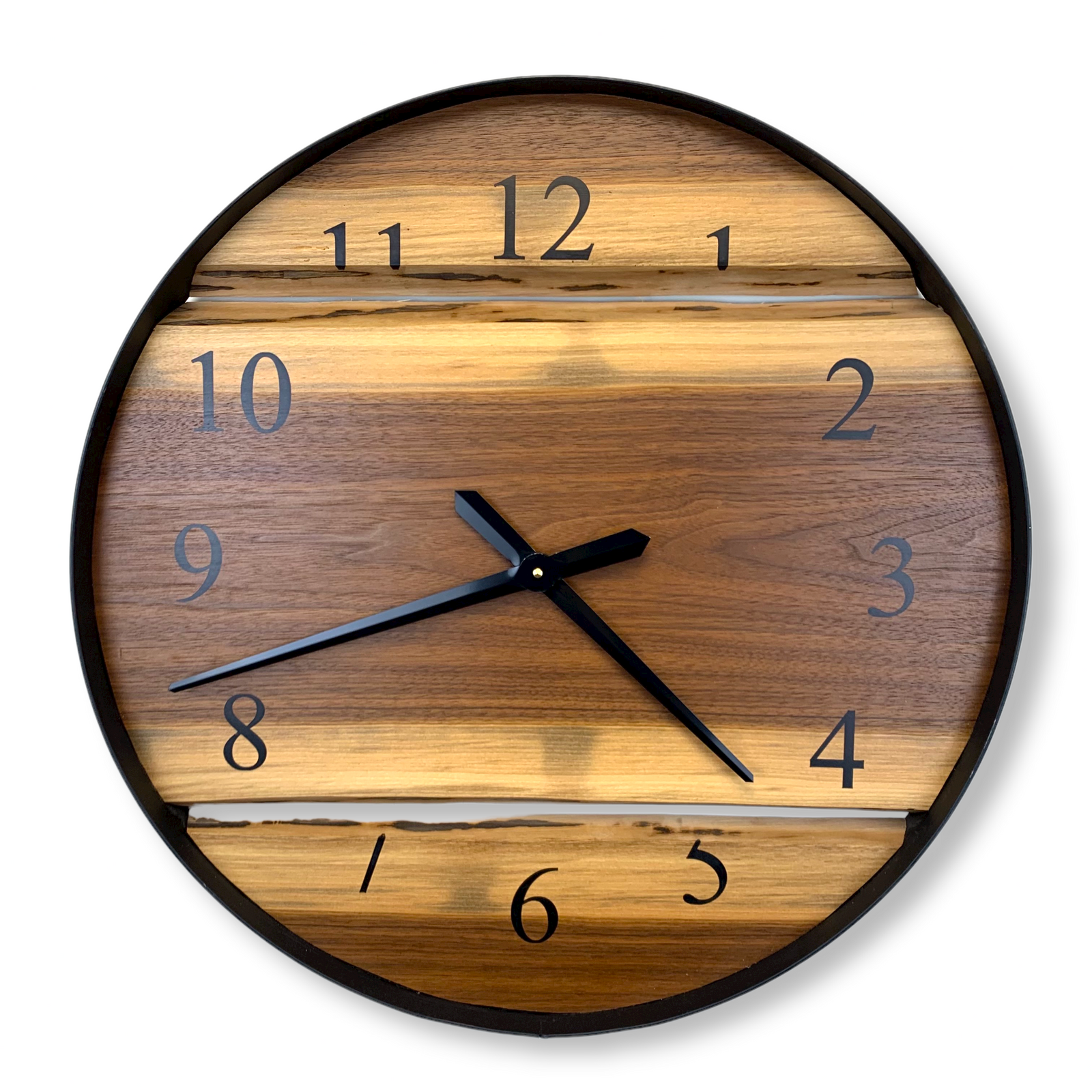 24" Wooden Wall Clock handmade using Black Walnut - CL235