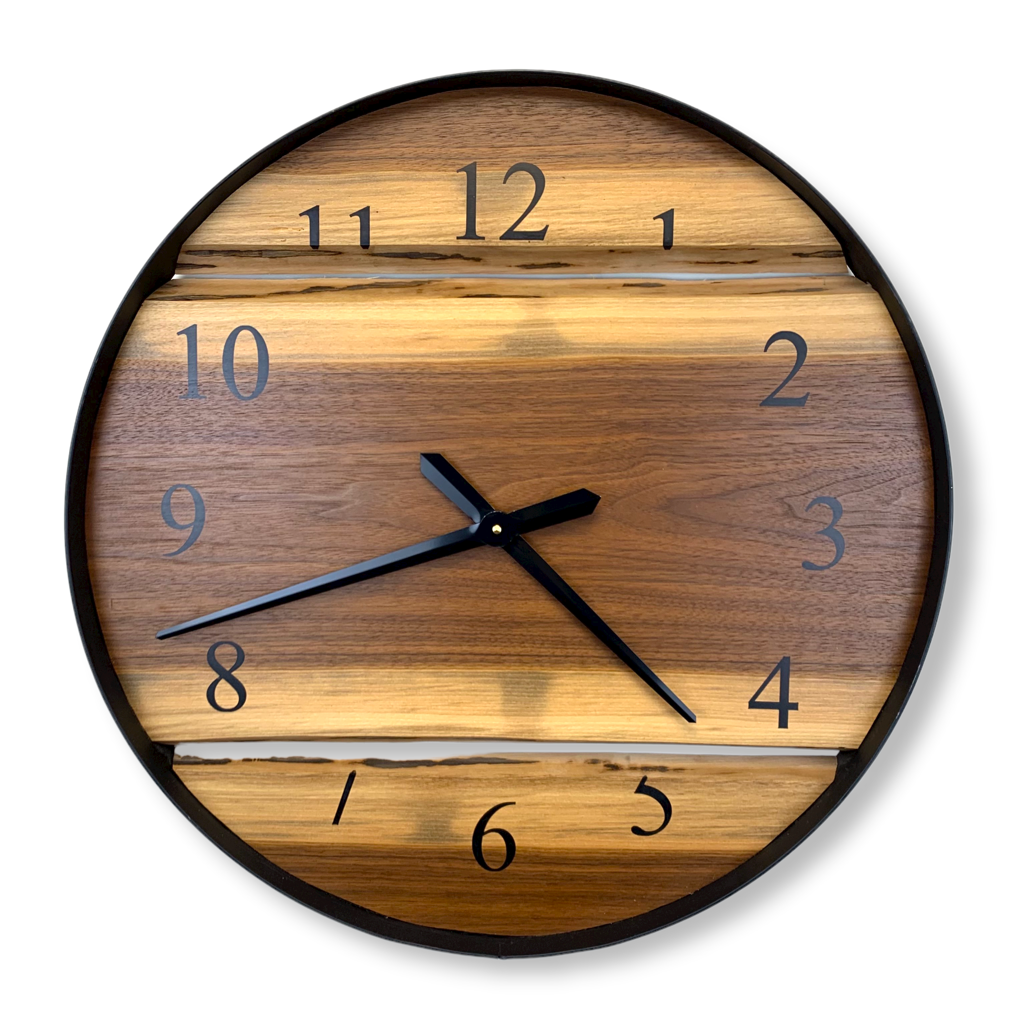 24" Wooden Wall Clock handmade using Black Walnut - CL235