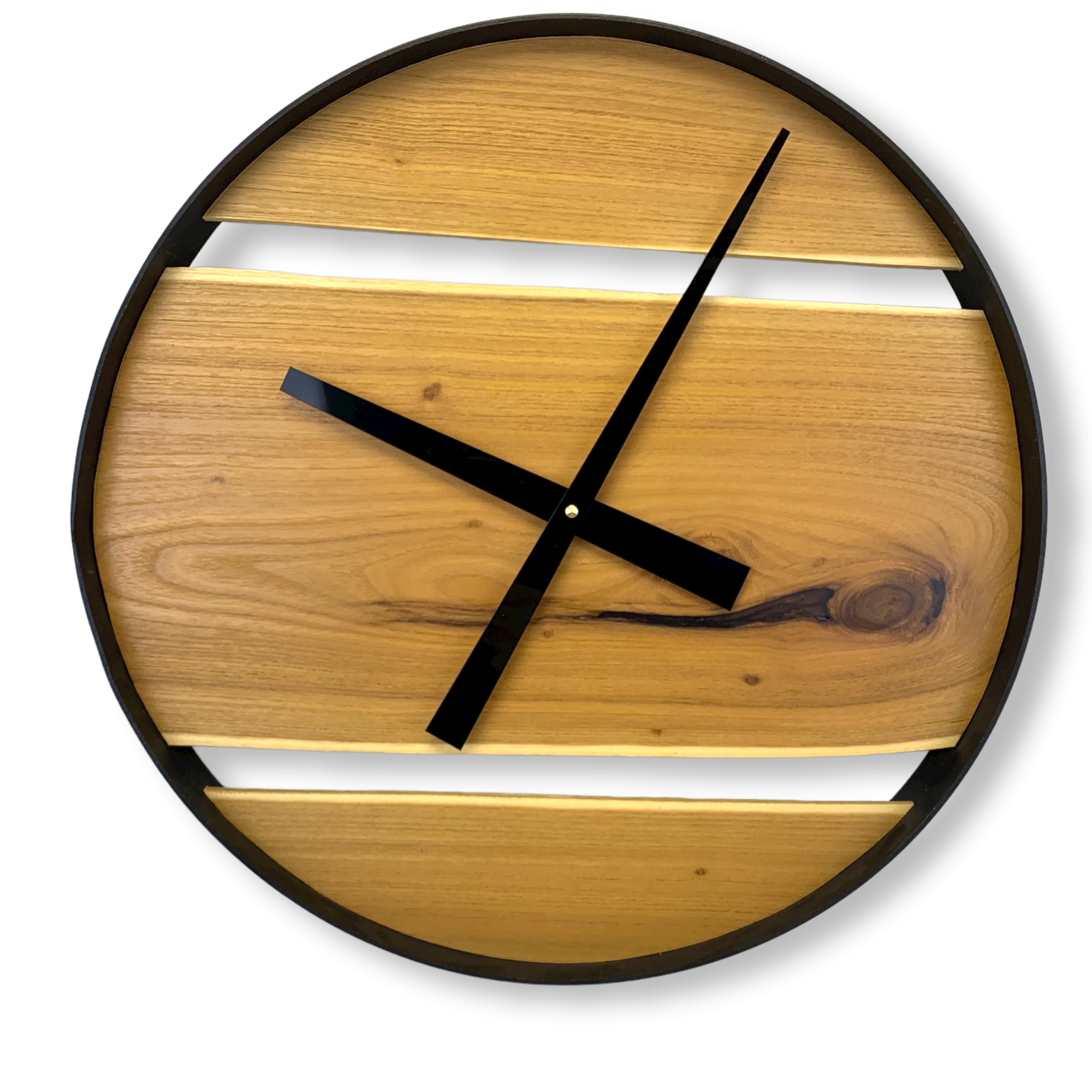 18" Wooden Wall Clock handmade using Black Locust wood - CL232