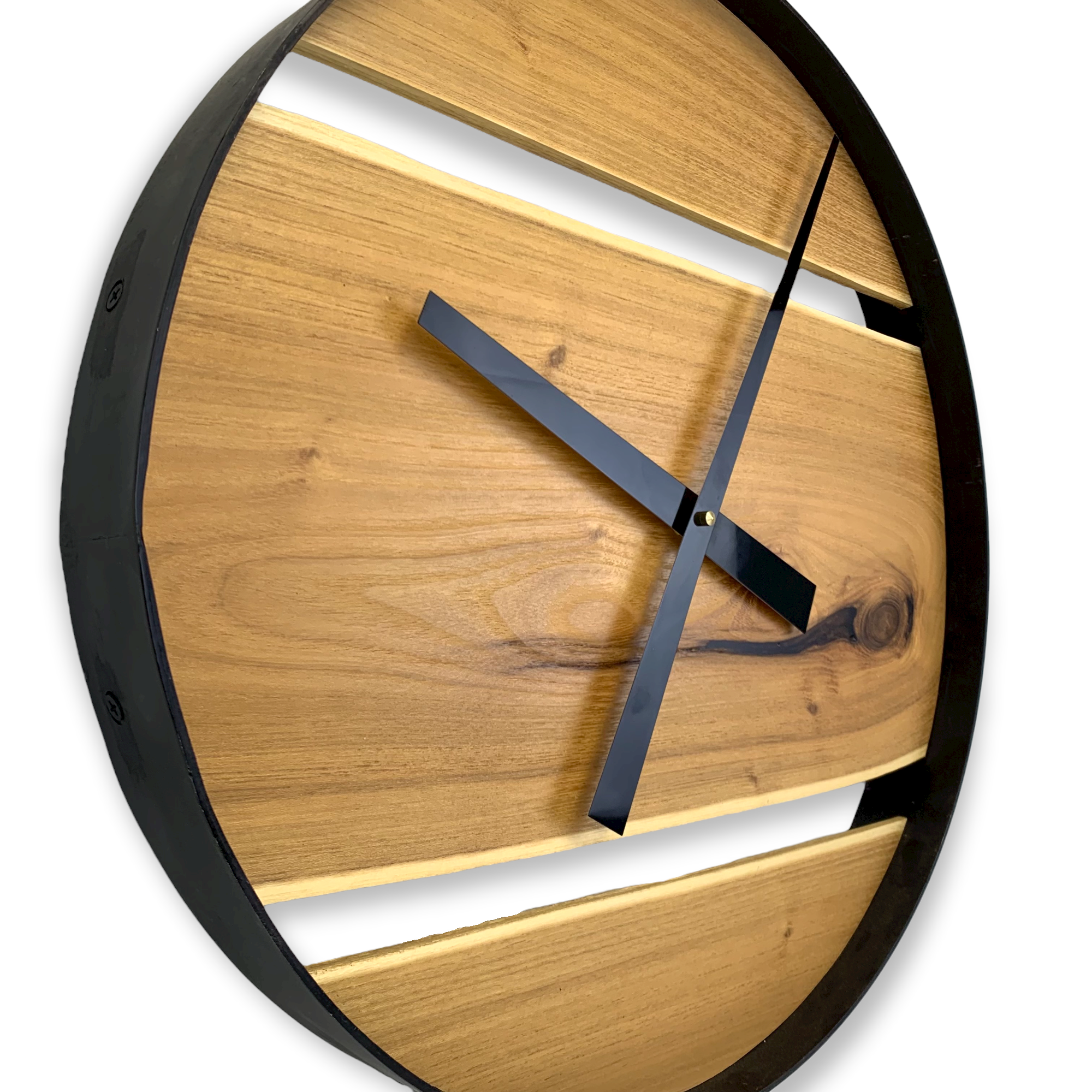 18" Wooden Wall Clock handmade using Black Locust wood - CL232