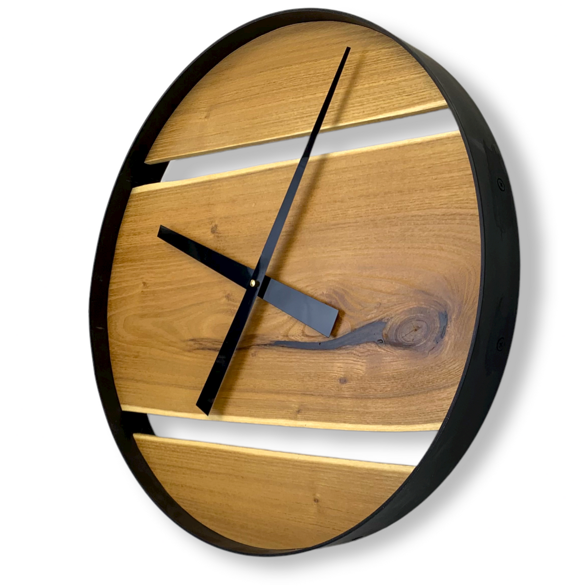 18&quot; Wooden Wall Clock handmade using Black Locust wood - CL232