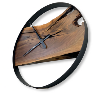 24" Wooden Wall Clock handmade from Black Walnut