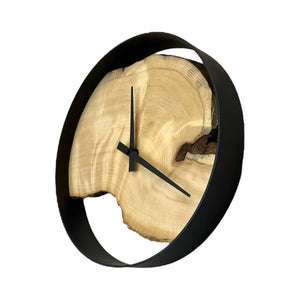 12" Wooden Wall Clock handmade using Ponderosa Pine Burl - CL215