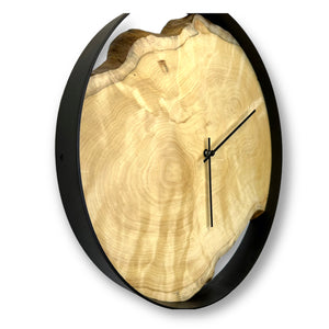 18" Wooden Wall Clock handmade using Ponderosa Pine Burl - CL218