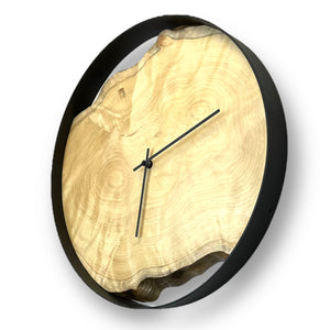 18" Wooden Wall Clock handmade using Ponderosa Pine Burl - CL218