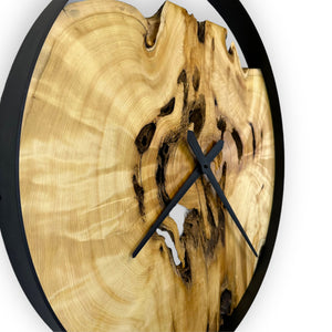24" Wooden Wall Clock handmade from Ponderosa Pine Burl - CL230
