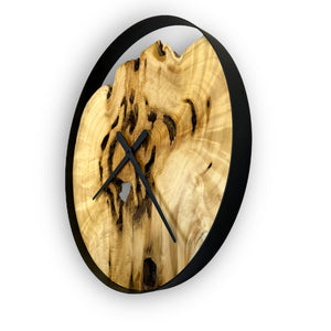24" Wooden Wall Clock handmade from Ponderosa Pine Burl - CL230