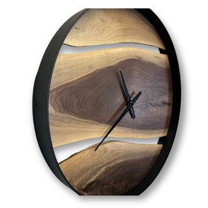 18" Wooden Wall Clock handmade using Black Walnut - CL213