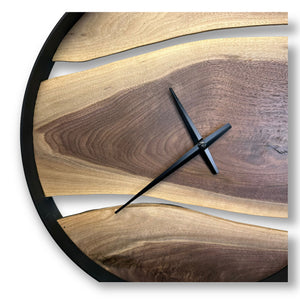 18" Wooden Wall Clock handmade using Black Walnut - CL213