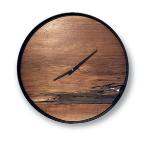 18" Wooden Wall Clock handmade using Black Walnut - CL231