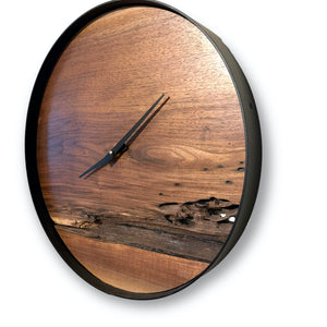 18" Wooden Wall Clock handmade using Black Walnut - CL231