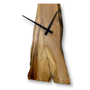 32" Wooden Wall Clock handmade from Spalted maple wood - Unique wood clock