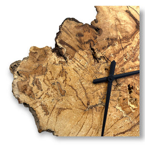 44" Wooden Wall Clock handmade from Spalted Maple Burl - CL228