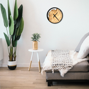 12" Wooden Wall Clock handmade using Manitoba Maple Burl - CL242